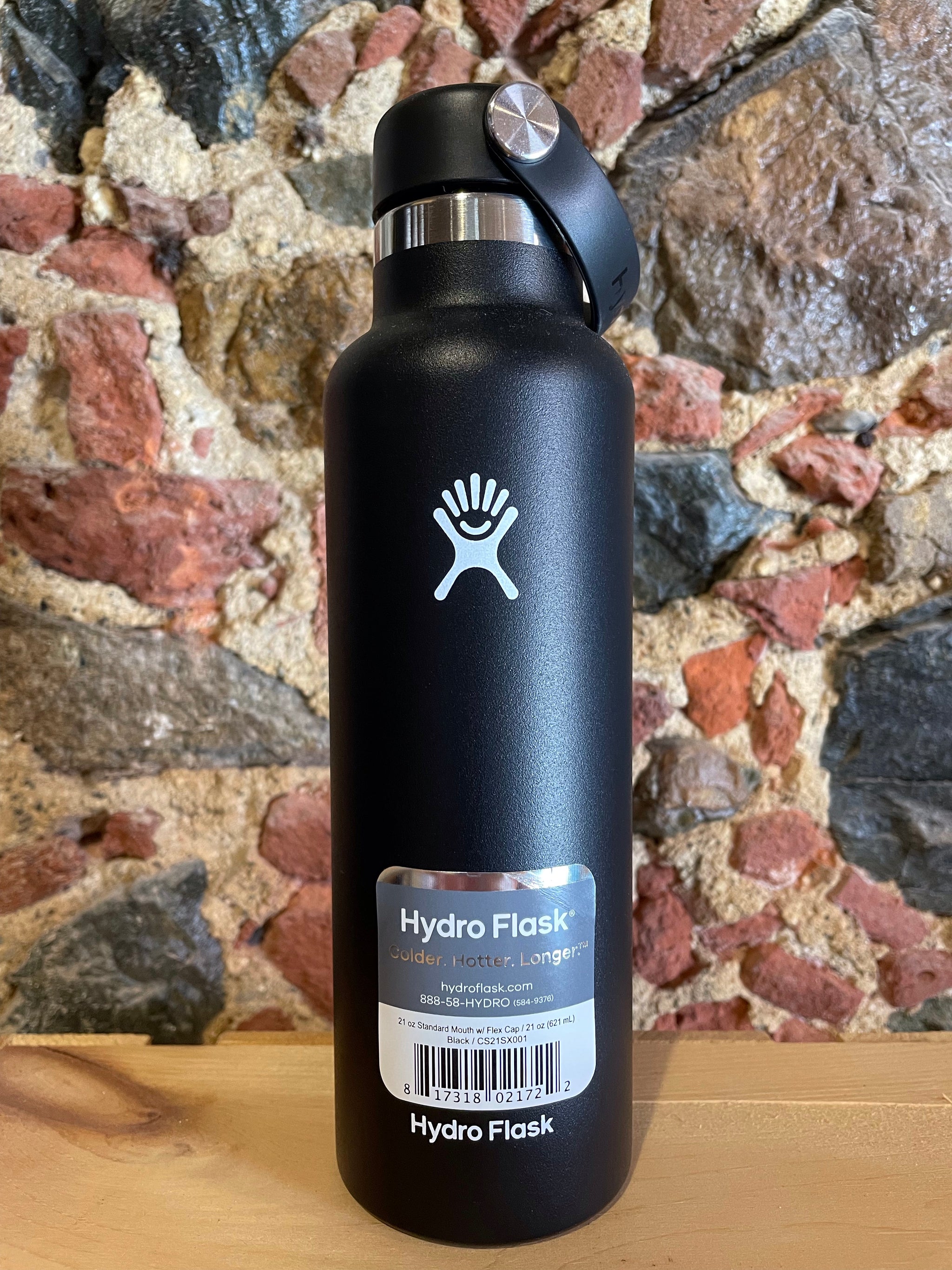  HYDRO FLASK - Water Bottle 621 ml (21 oz) with Flex Straw Cap -  Vacuum Insulated Stainless Steel Reusable Water Bottle - Leakproof Lid -  Hot and Cold Drinks - Standard